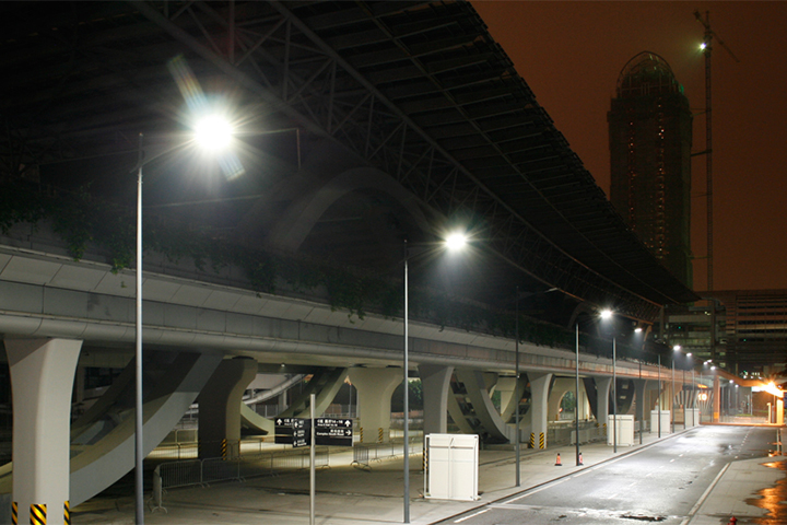 广州琶洲展馆泛光路灯项目