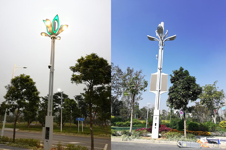 深圳南山区前海自贸区鲤鱼门街灯杆试点项目